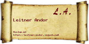 Leitner Andor névjegykártya